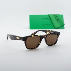 Bottega Veneta BV1120S 002 Square Sunglasses - Havana/Brown